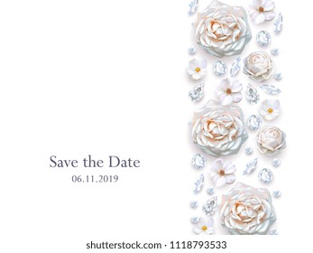 Delicate wedding invitation
