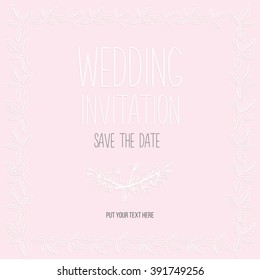 delicate wedding invitation