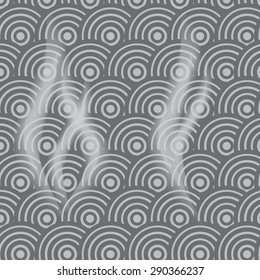Delicate white cigarette smoke waves on background vector illustration