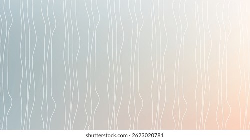 Zarte weiße Linien auf weichblauem und pfirsichfarbenem Farbverlauf-Hintergrund für moderne künstlerische Kreationen und stilvolle Bildschirmhintergründe, die Ihren Designs eine subtile Tiefe verleihen