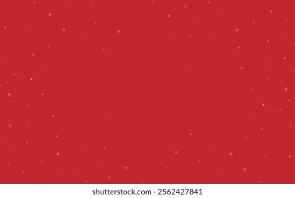 Delicate white tiny stars scattered across a rich red background. Ideal for festive designs, holiday themes, or creating a cozy, night-sky atmosphere.