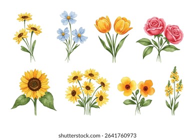 Delicate wildflowers! Perfect for adding a touch of natural beauty to your designs. Ideal for invitations, prints, and more.
