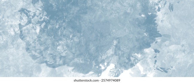 A Delicate Winter Scene Captured in Abstract Form with Icy Blue Gradients
