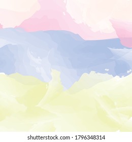 Delicate yellow and pink abstract watercolor background