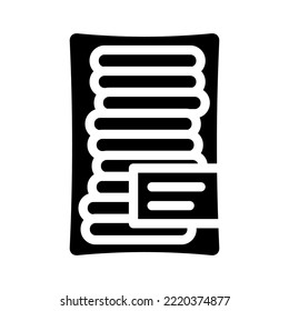 delicatessen sausage meat glyph icon vector. delicatessen sausage meat sign. isolated symbol illustration