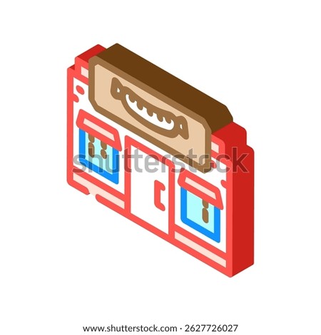 delicatessen shop isometric icon vector. delicatessen shop sign. isolated symbol illustration