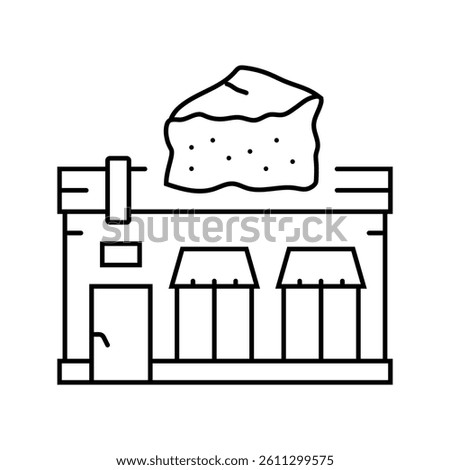 delicatessen shop line icon vector. delicatessen shop sign. isolated contour symbol black illustration