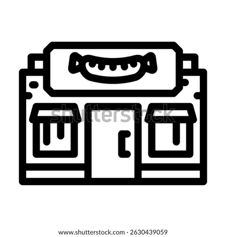 delicatessen shop line icon vector. delicatessen shop sign. isolated contour symbol black illustration