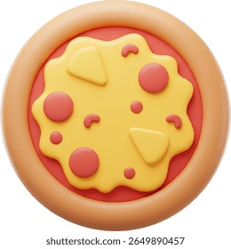 Delicious 3D Render of Hawaiian Pizza with Pepperoni