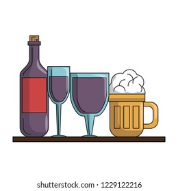 delicious alcoholic drinks cartoon