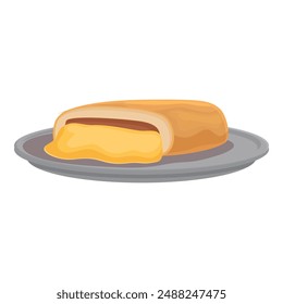 Deliciosa y apetitosa ilustración de perrito caliente con queso, perfecta para los amantes de la comida rápida, entusiastas de la cocina americana y aficionados a los bocadillos