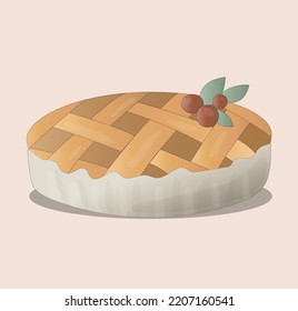 delicioso pastel con bayas