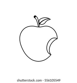Delicious apple fruit icon vector illustration graphic design
