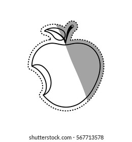 Delicious apple fruit icon vector illustration graphic design