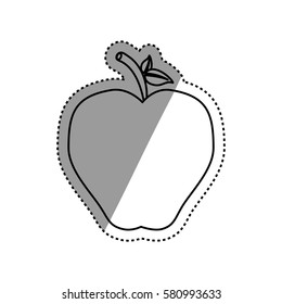 Delicious apple fruit icon vector illustration graphic design