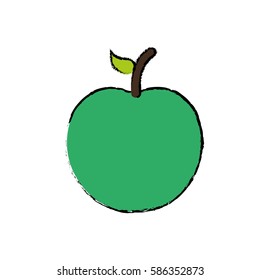 Delicious apple fruit icon vector illustration graphic design