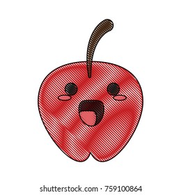 Delicious apple fruit icon vector illustration graphc design