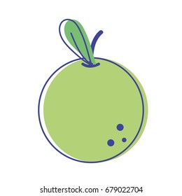 delicious apple fruit with vitamins and protein