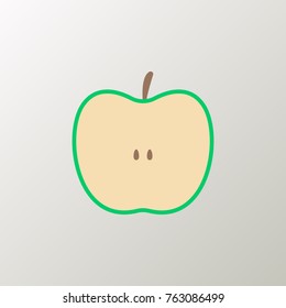 Delicious Apple icon flat isolated on clean background. Apple icon concept sign for your web site, mobile, logo, app and UI design. Apple icon vector illustration.