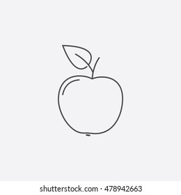 Delicious apple line icon