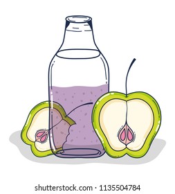 Delicious apples juice