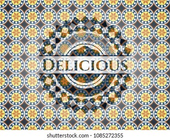 Delicious arabic emblem. Arabesque decoration.