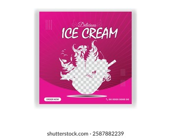 Delicious Asian food social media template and restaurant social media banner template