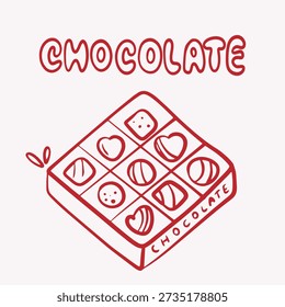 Delicioso surtido de caramelos de chocolate Colección sobre fondo blanco para el diseño de empaquetado y publicidad
