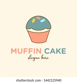 
Delicious and attractive logo muffin bread with colorful toping