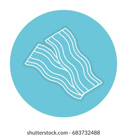 delicious bacon isolated icon