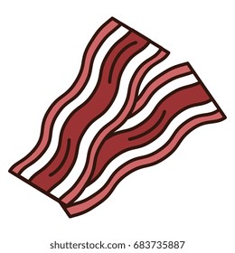 delicious bacon isolated icon