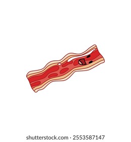 Delicious Bacon Strips - Vector Illustration