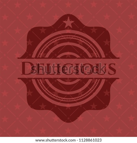 Delicious badge with red background