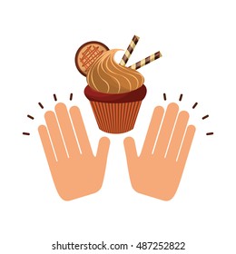 delicious baked goods hand made vector illustration design