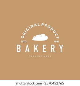delicious bakery food design bread logo with simple vintage concept illustration template symbol