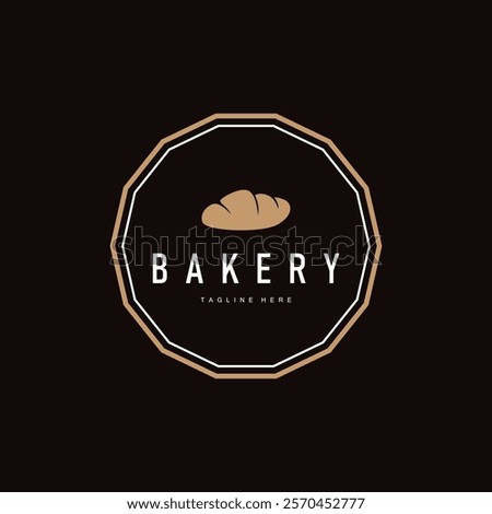 delicious bakery food design bread logo with simple vintage concept illustration template symbol