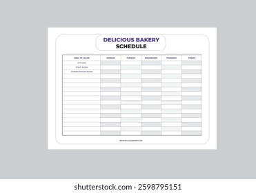 DELICIOUS BAKERY Schedule, Event Schedule layout design template with unique design style concept	
