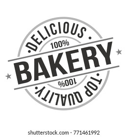 Delicious Bakery Top Quality Quality Original Stamp Design Vector Round Art.