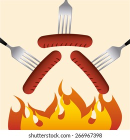 delicious barbecue design, vector illustration eps10 graphic 