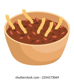 delicious beans mexican food icon
