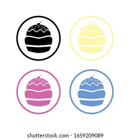 Delicious and beautiful cupcake vector illustration
