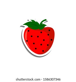 delicious and beautiful red strawberry vector