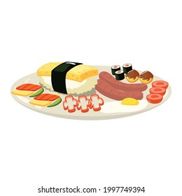 Delicious and beautiful Vietnamese rice food vector