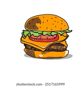 the delicious of  beef burger