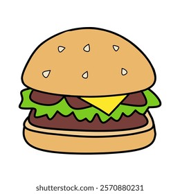 delicious beef burger perfect for breakfast