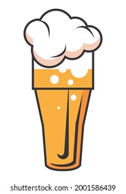 delicious beer glass container icon