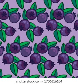 Delicious berry of blueberry. Berry pattern.