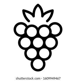 Delicious berry icon. Outline delicious berry vector icon for web design isolated on white background