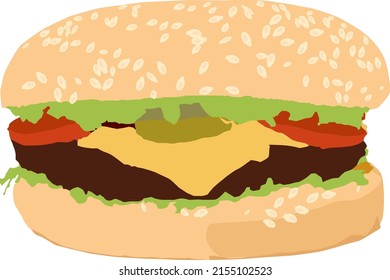 köstliche große Hamburger-Vektorgrafik
