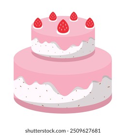 Delicious Birthday Cake with Colorful Frosting and Candles